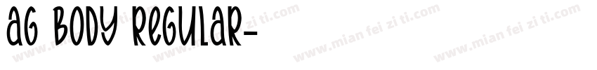 ag body regular字体转换